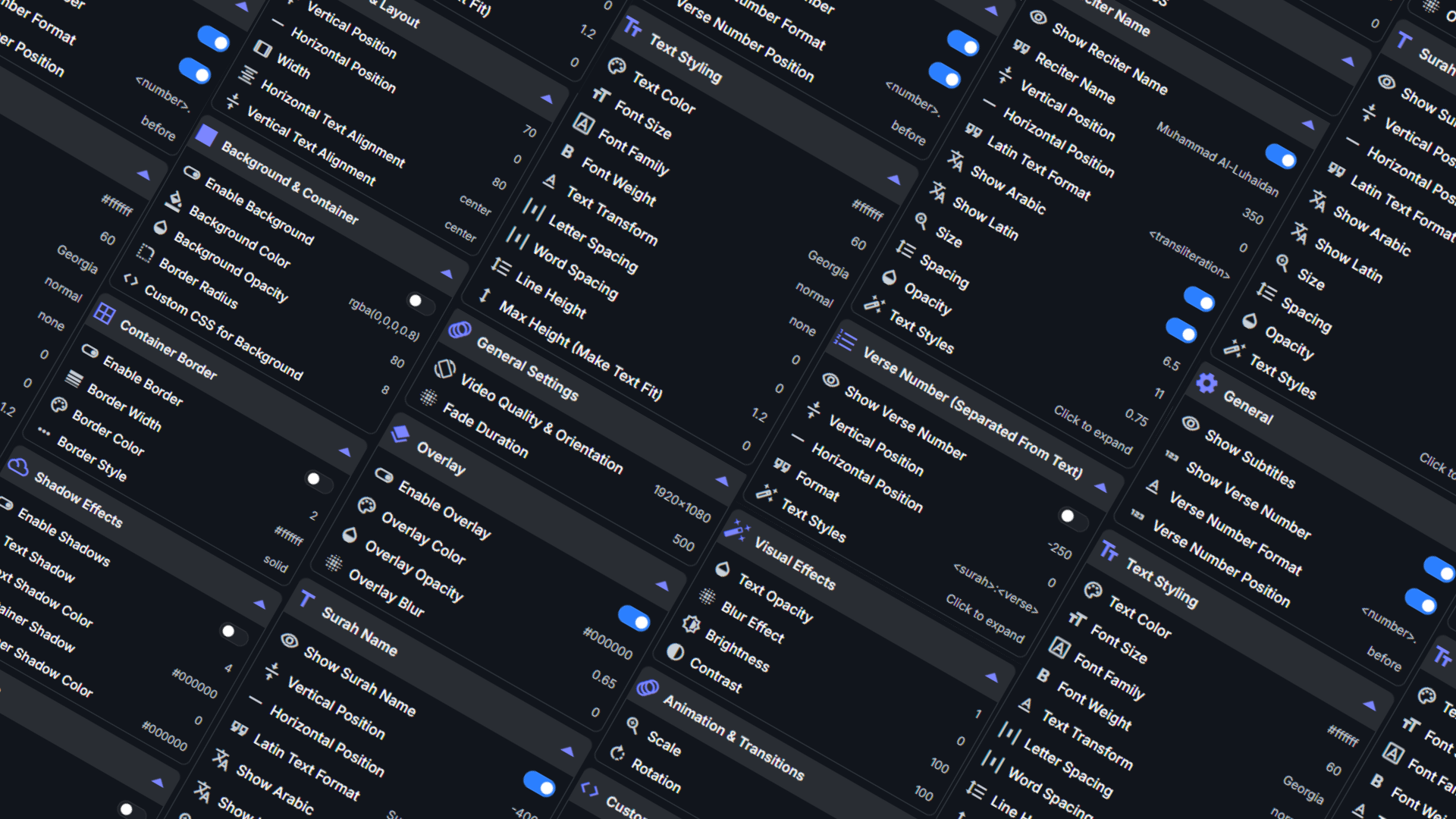 Quran Caption Customization Settings - Full Control Over Appearance